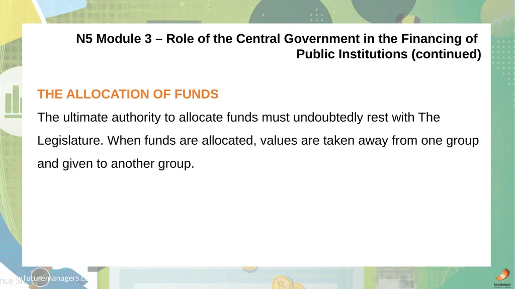 Public Finance N6 & N6 www.futuremanagers.com - slide 37 of 86