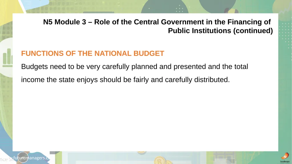 Public Finance N6 & N6 www.futuremanagers.com - slide 38 of 86