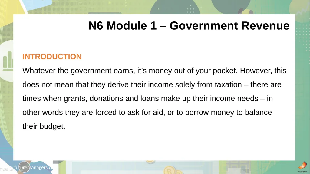 Public Finance N6 & N6 www.futuremanagers.com - slide 60 of 86