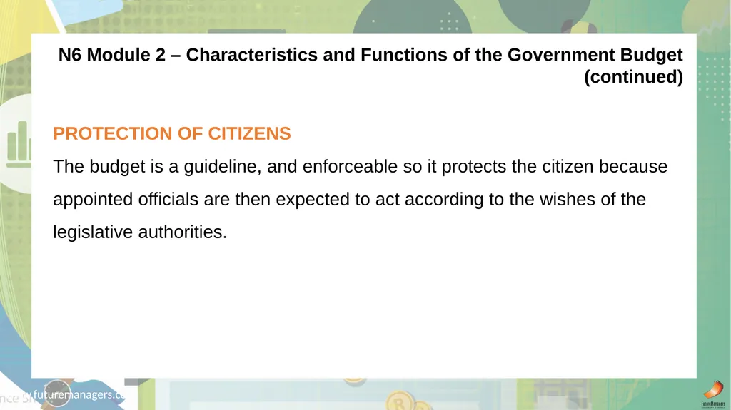Public Finance N6 & N6 www.futuremanagers.com - slide 67 of 86
