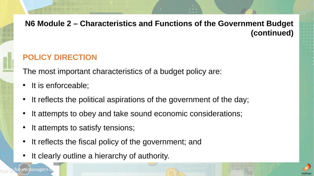 Public Finance N6 & N6 www.futuremanagers.com - slide 68 of 86