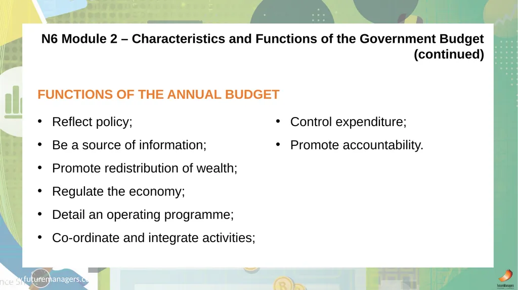 Public Finance N6 & N6 www.futuremanagers.com - slide 69 of 86