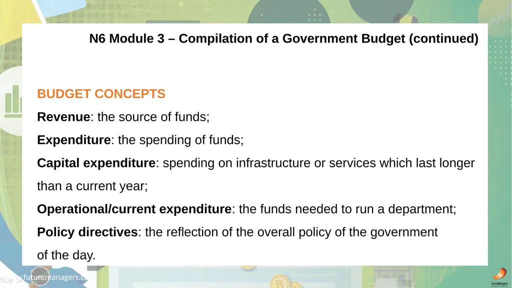 Public Finance N6 & N6 www.futuremanagers.com - slide 71 of 86