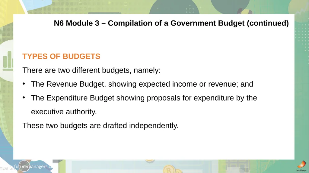 Public Finance N6 & N6 www.futuremanagers.com - slide 73 of 86