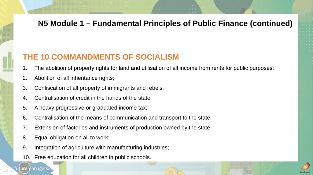 Public Finance N6 & N6 www.futuremanagers.com - slide 9 of 86