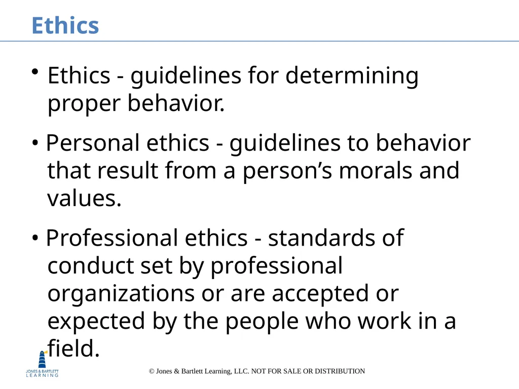 Chapter 2 Law and Ethics Chapter Objectives - slide 54 of 81