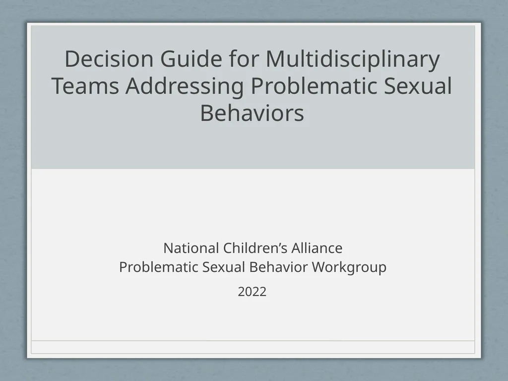 Decision Guide for Multidisciplinary Teams - slide 1 of 40