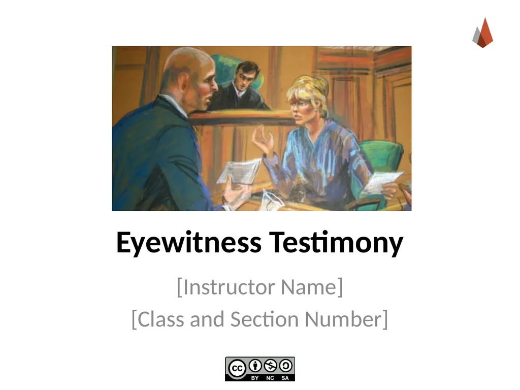 Eyewitness Testimony [Instructor Name] [Class and - slide 1 of 19