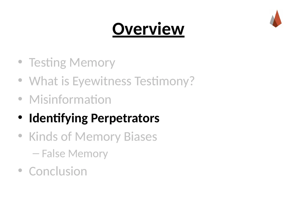 Eyewitness Testimony [Instructor Name] [Class and - slide 10 of 19