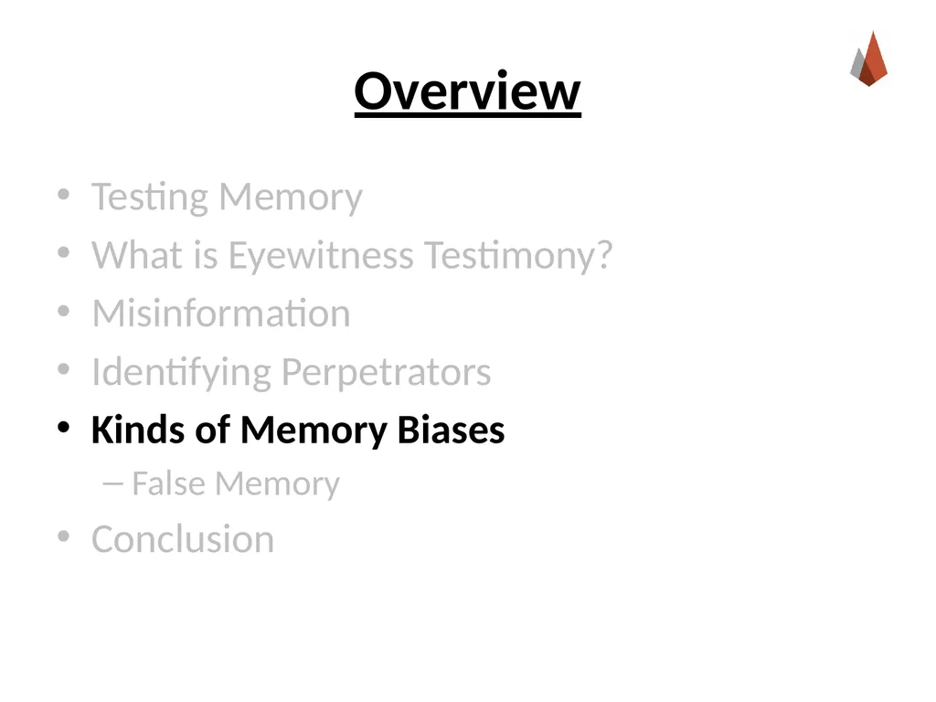 Eyewitness Testimony [Instructor Name] [Class and - slide 12 of 19