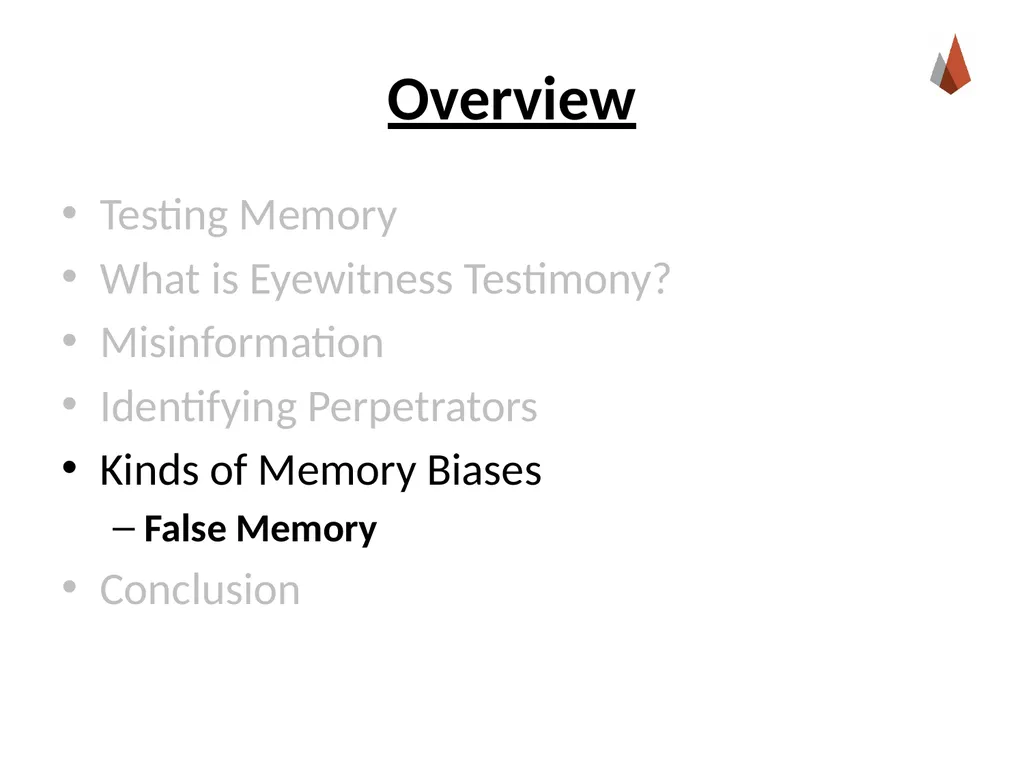 Eyewitness Testimony [Instructor Name] [Class and - slide 14 of 19