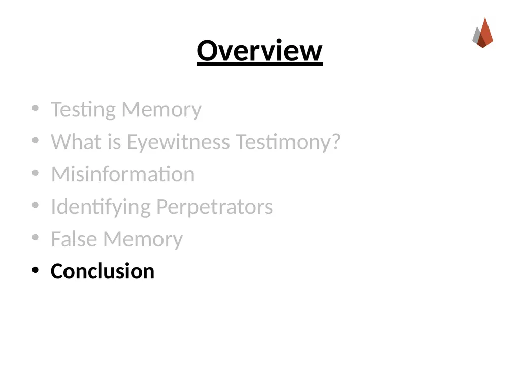 Eyewitness Testimony [Instructor Name] [Class and - slide 16 of 19