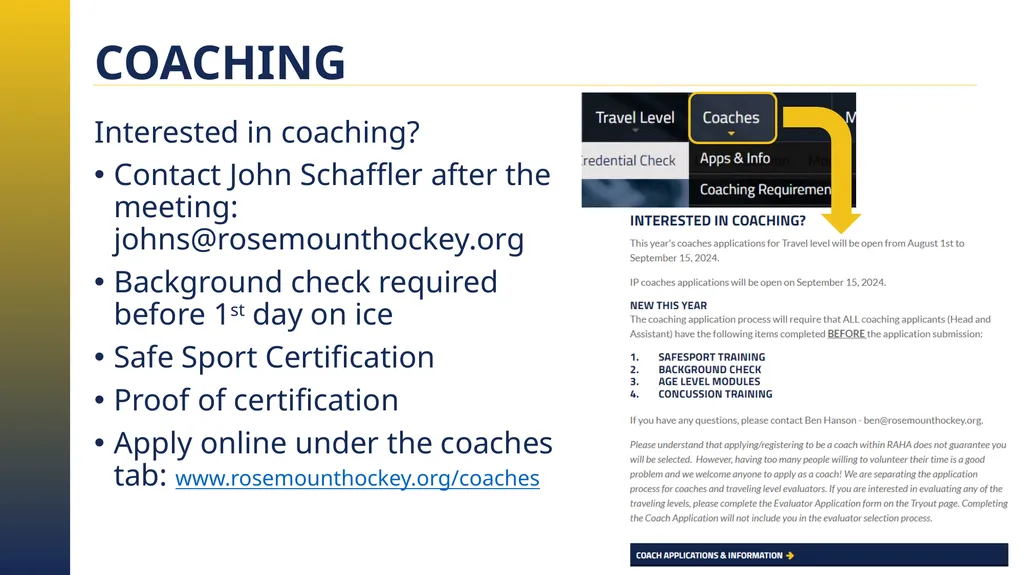 RAHA INITIATION PROGRAM (8 & UNDER) PARENT MEETING - slide 49 of 67