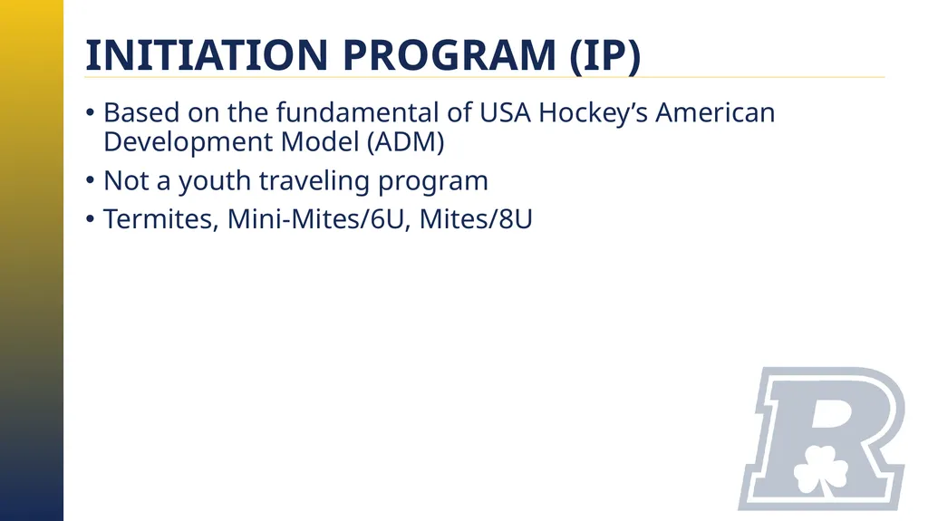 RAHA INITIATION PROGRAM (8 & UNDER) PARENT MEETING - slide 31 of 67
