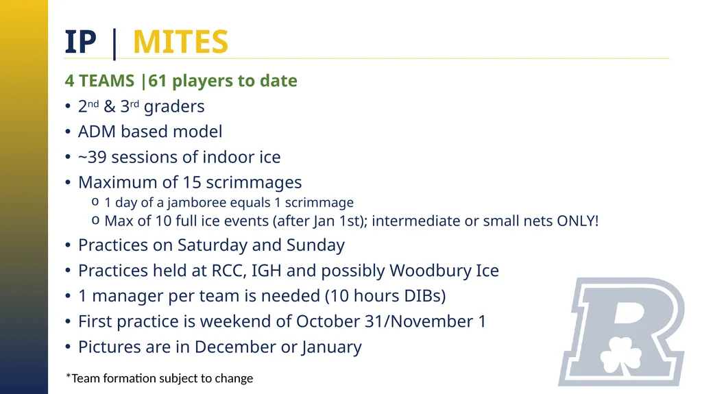 RAHA INITIATION PROGRAM (8 & UNDER) PARENT MEETING - slide 36 of 67