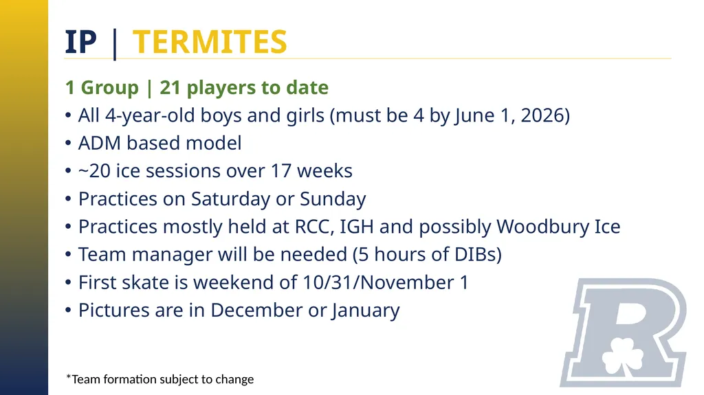 RAHA INITIATION PROGRAM (8 & UNDER) PARENT MEETING - slide 32 of 67