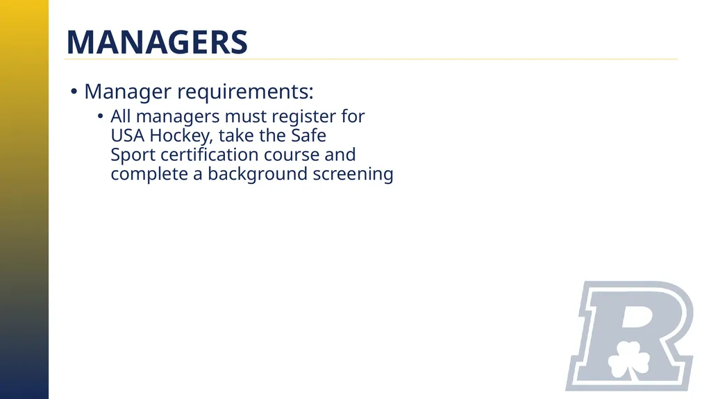 RAHA INITIATION PROGRAM (8 & UNDER) PARENT MEETING - slide 54 of 67