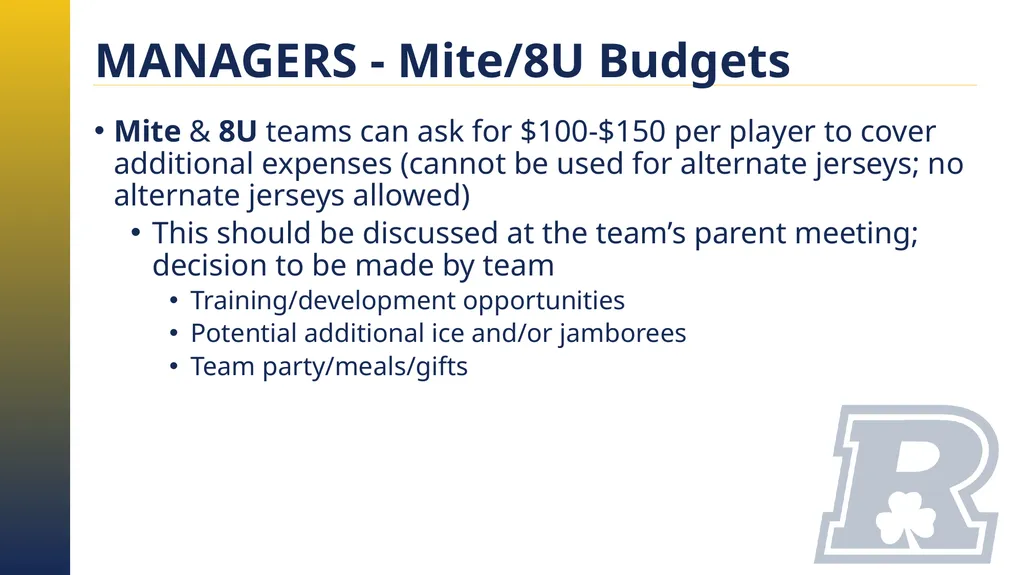 RAHA INITIATION PROGRAM (8 & UNDER) PARENT MEETING - slide 56 of 67
