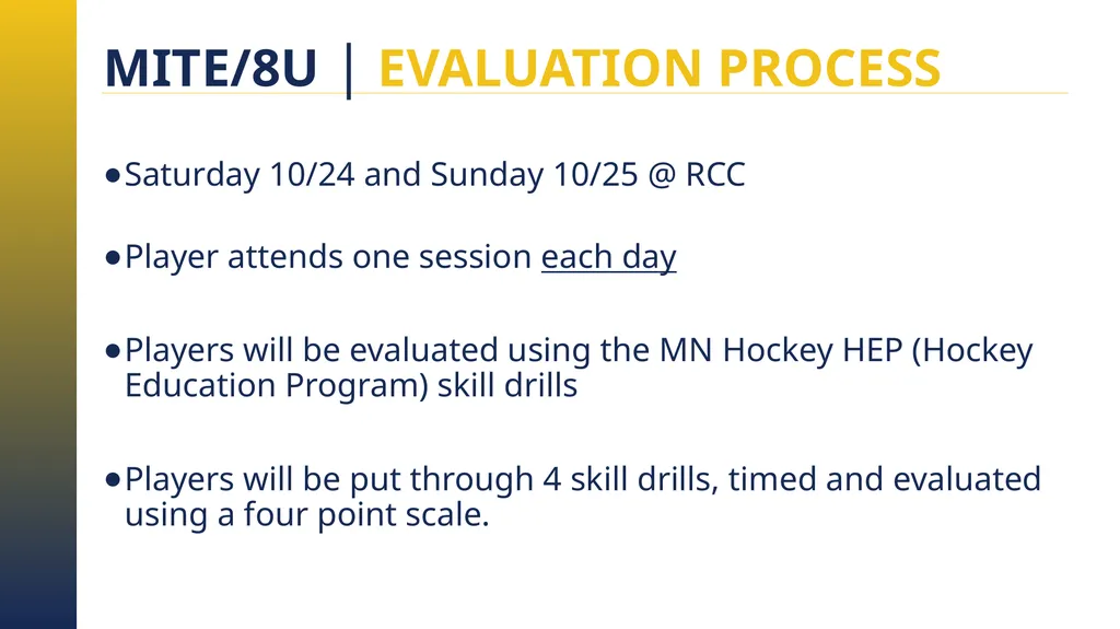 RAHA INITIATION PROGRAM (8 & UNDER) PARENT MEETING - slide 39 of 67
