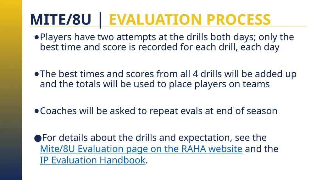 RAHA INITIATION PROGRAM (8 & UNDER) PARENT MEETING - slide 40 of 67