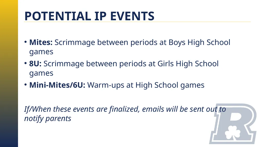 RAHA INITIATION PROGRAM (8 & UNDER) PARENT MEETING - slide 62 of 67