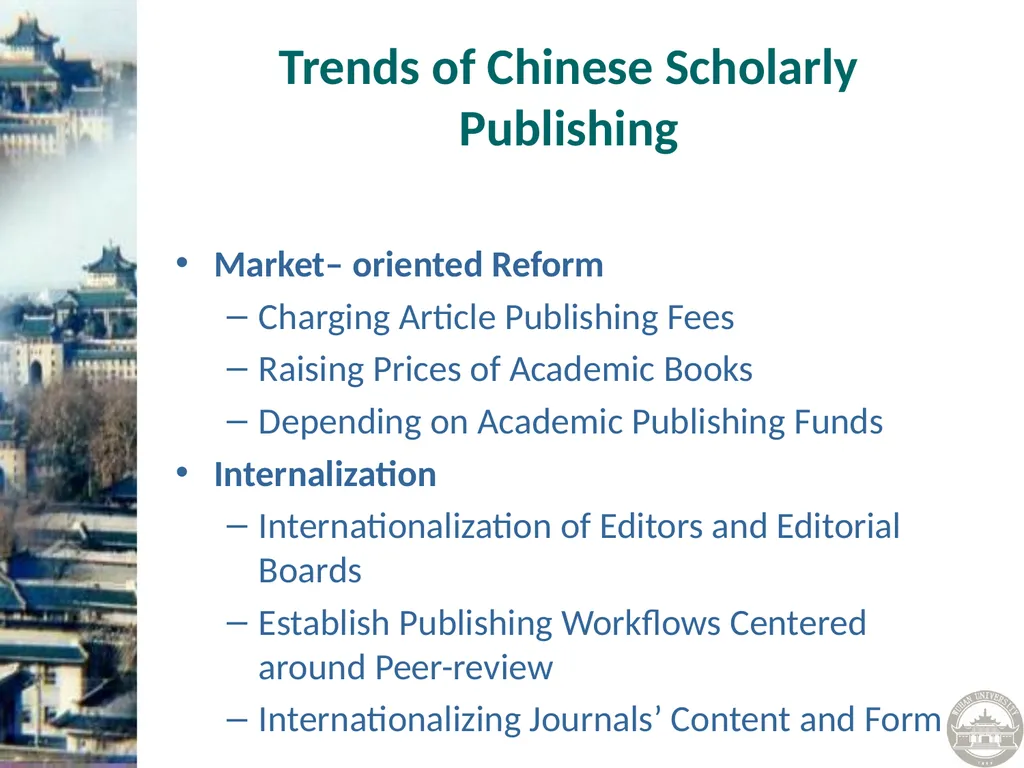 Scholarly Publishing in China: Overview and - slide 21 of 22