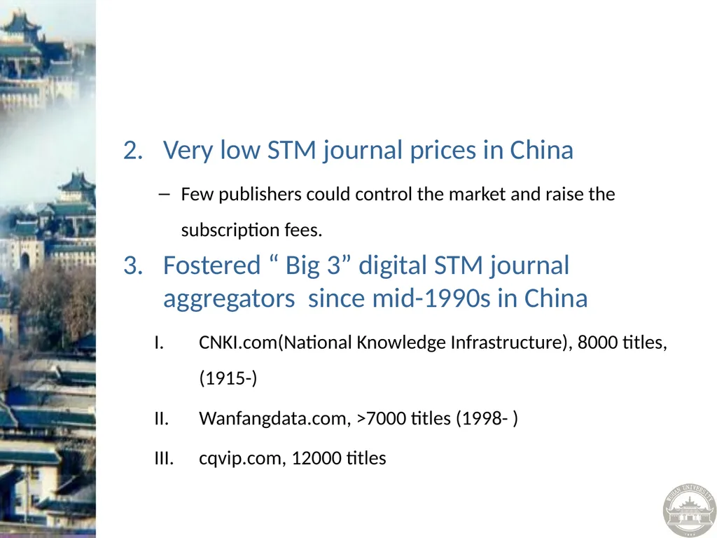 Scholarly Publishing in China: Overview and - slide 16 of 22