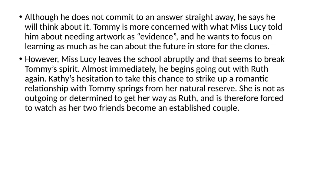Mode: Relationships ‘Never Let Me Go’ By Kazuo - slide 12 of 24