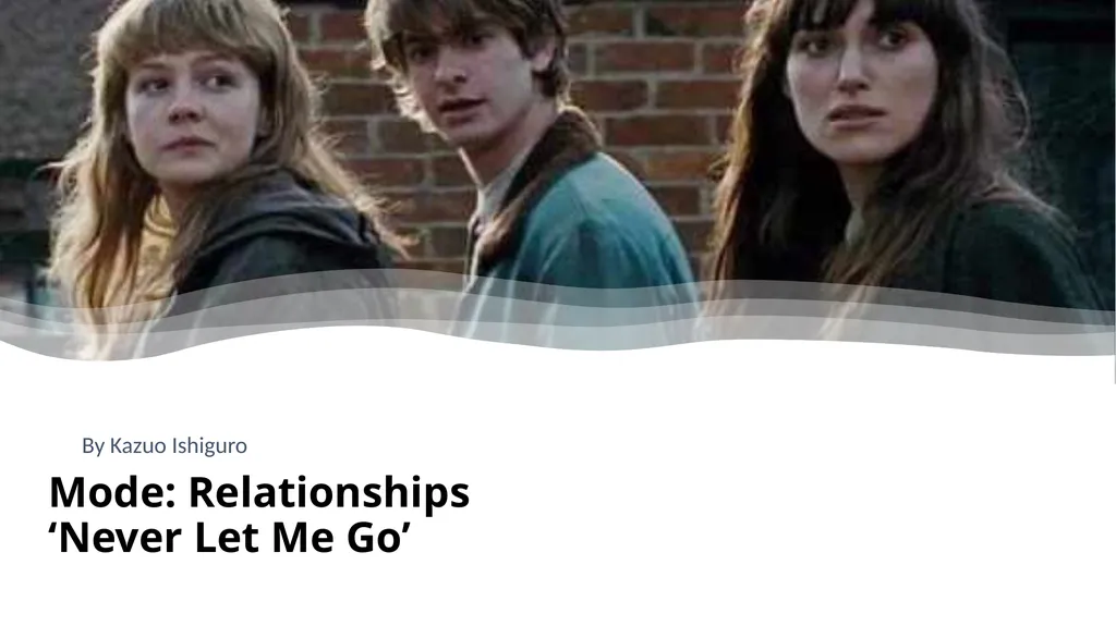 Mode: Relationships ‘Never Let Me Go’ By Kazuo - slide 1 of 24