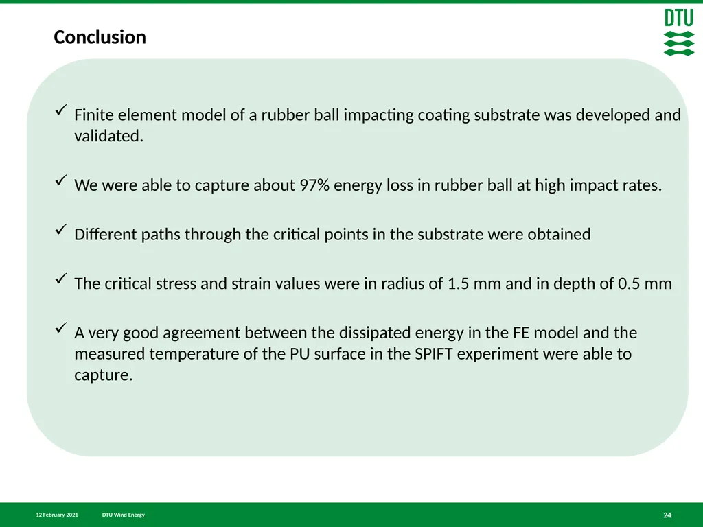 Finite element simulation of particle impact on - slide 24 of 28