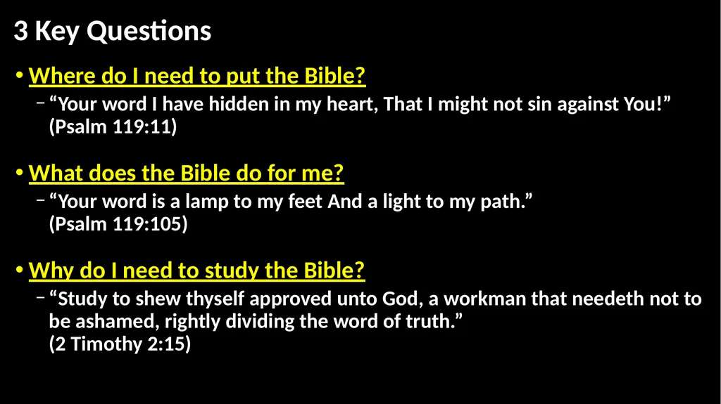 3 Key Questions Where do I need to put the - slide 2 of 9