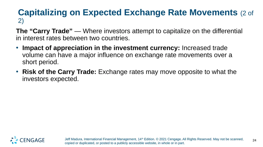 Chapter 4 Exchange Rate Determination Jeff Madura, - slide 24 of 27
