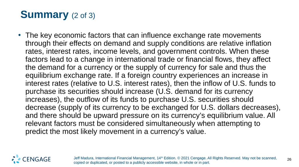 Chapter 4 Exchange Rate Determination Jeff Madura, - slide 26 of 27