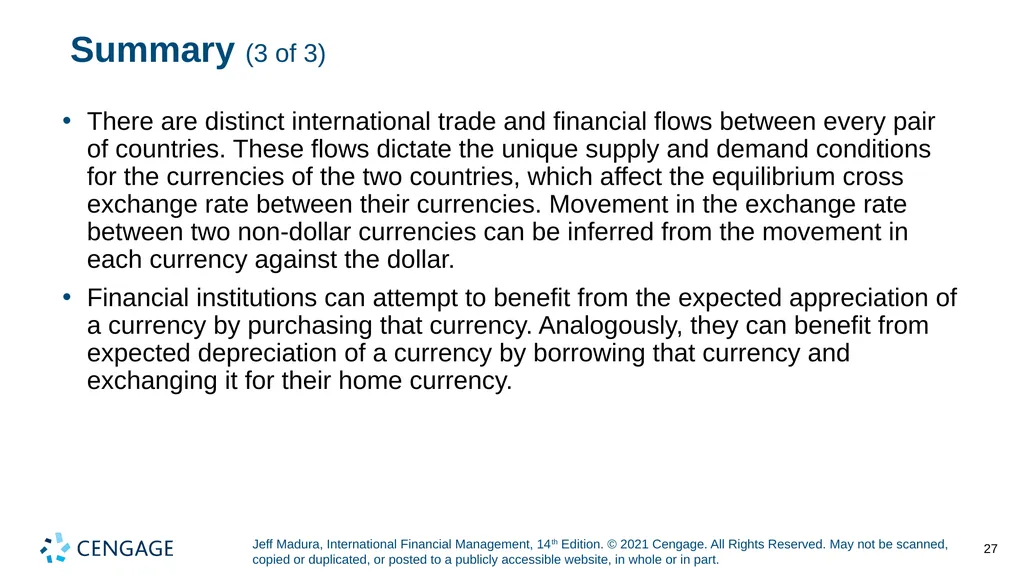 Chapter 4 Exchange Rate Determination Jeff Madura, - slide 27 of 27