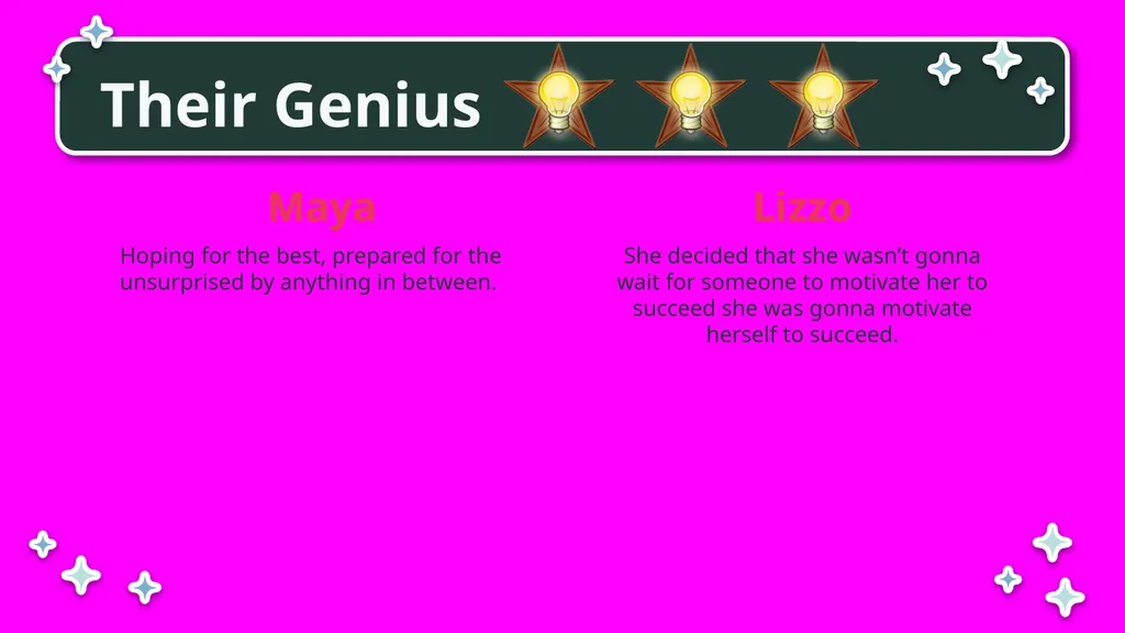 Finding Genius: Past and Present Amya. W and Maya. - slide 12 of 15