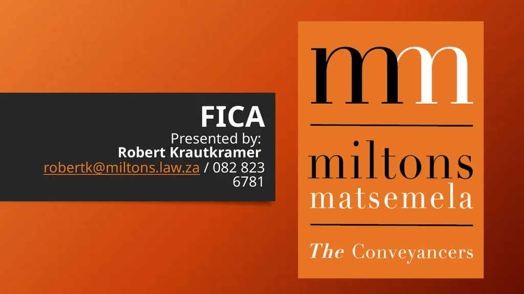 FICA Presented by: Robert Krautkramer - slide 1 of 33