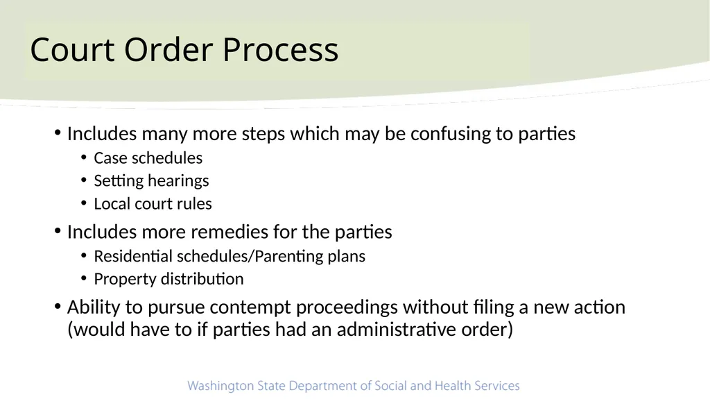 Child Support Basics February 24, 2023 Order Types - slide 5 of 5