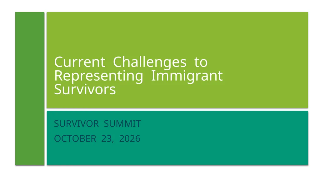 Current Challenges to Representing Immigrant - slide 1 of 21