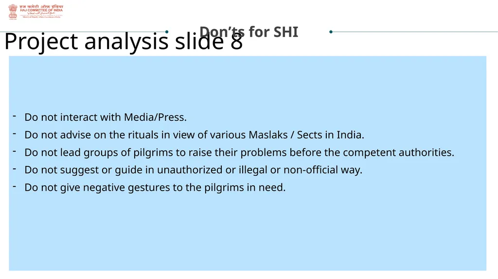 State Haj Inspectors Role & Responsibilities - slide 9 of 20