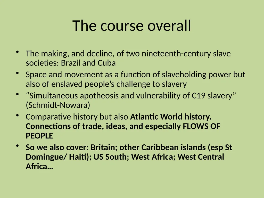 Space, Place and Movement in Atlantic Slave - slide 2 of 14