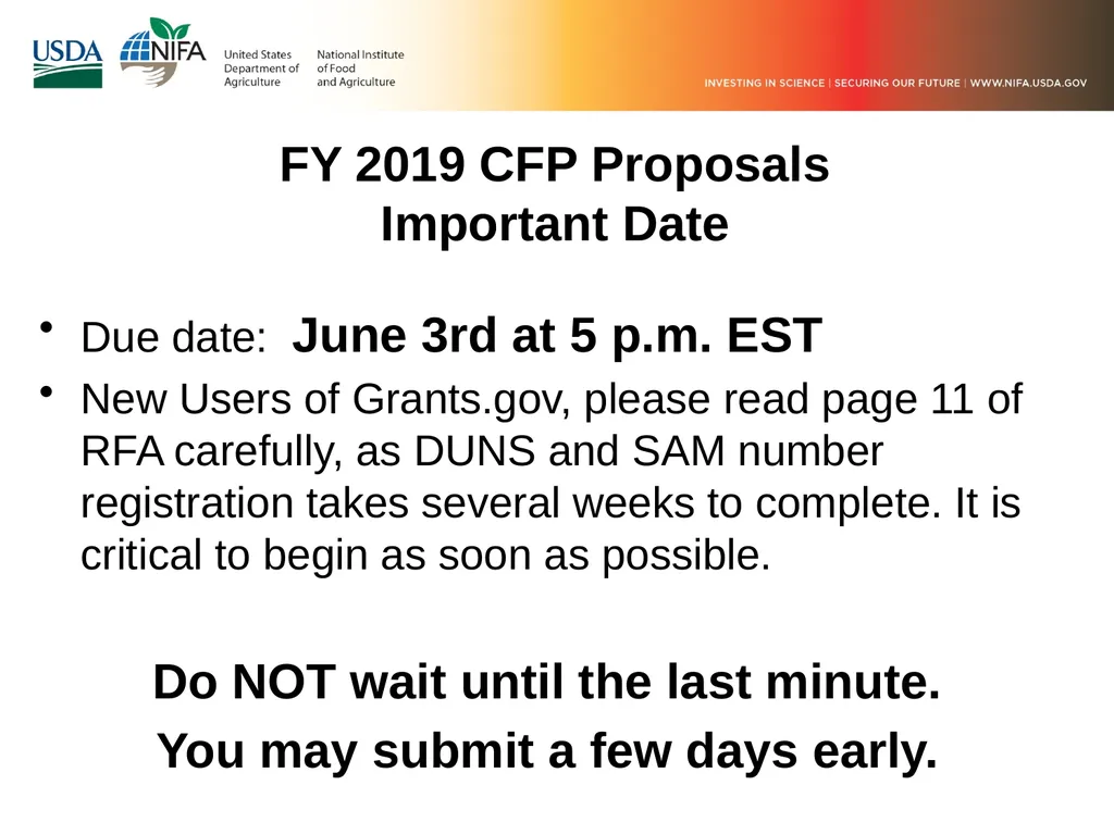 FY 2019 Community Food Projects Competitive Grant - slide 3 of 20