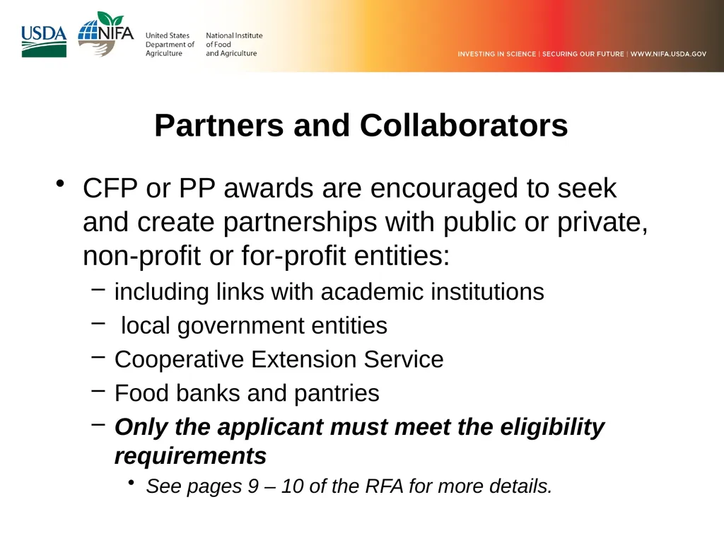 FY 2019 Community Food Projects Competitive Grant - slide 15 of 20
