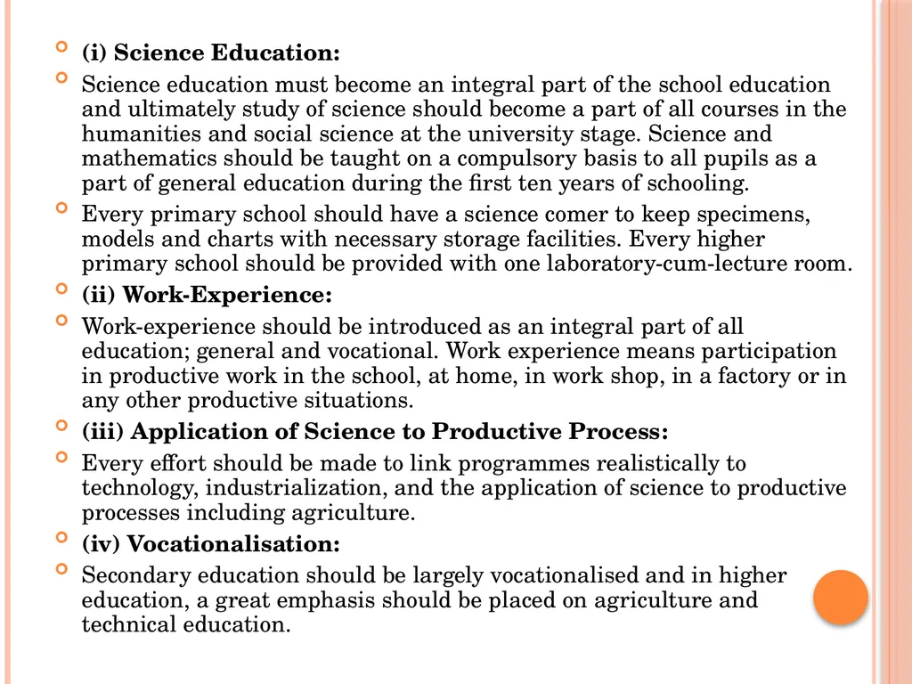 INDIAN EDUCATION COMMISSION ( 1964-66) Kothari - slide 6 of 28