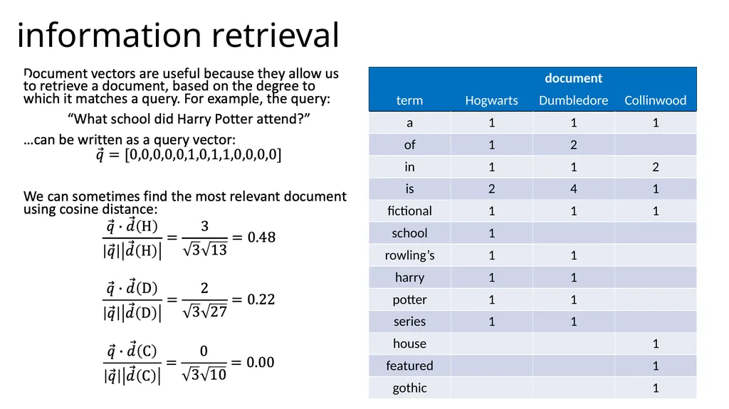 Lecture 38 – tf/idf and information retrieval Mark - slide 14 of 36