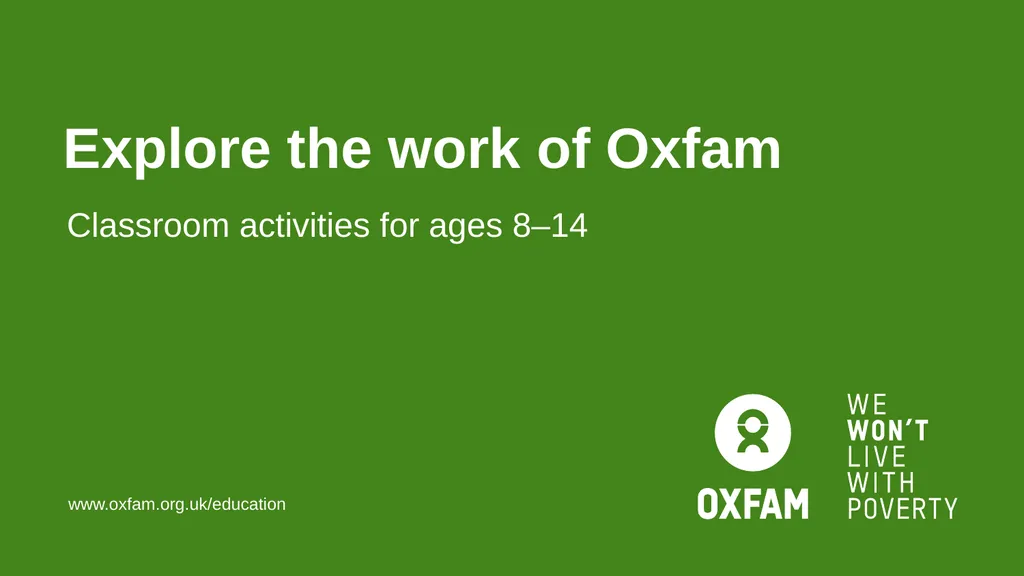 Classroom activities for ages 8–14 Explore the - slide 1 of 24