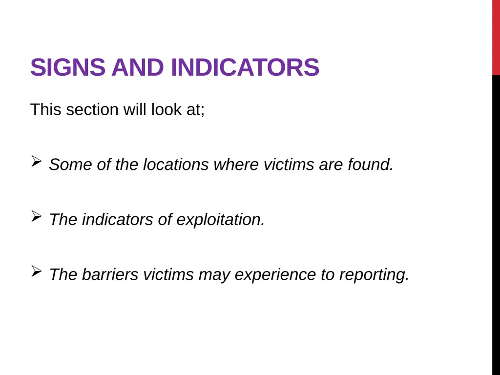 Modern Slavery – General awareness information for - slide 12 of 35