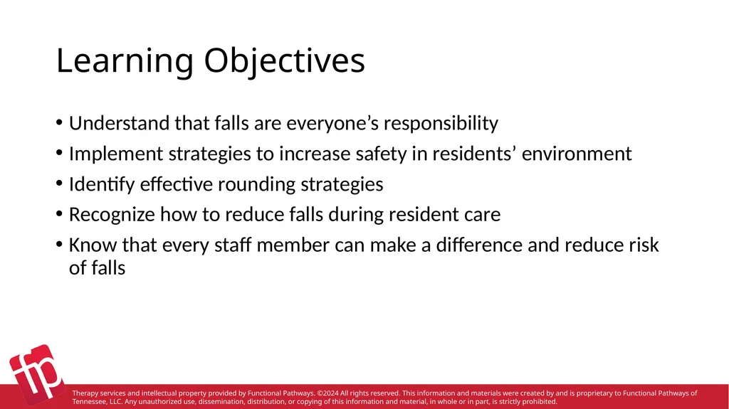 Resident Fall Prevention Therapy services and - slide 2 of 13