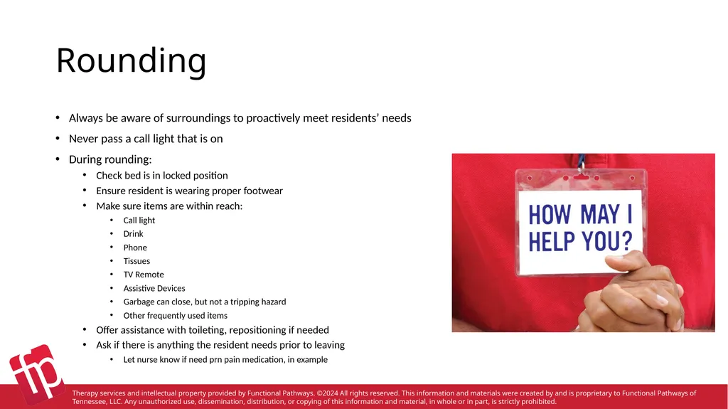 Resident Fall Prevention Therapy services and - slide 8 of 13