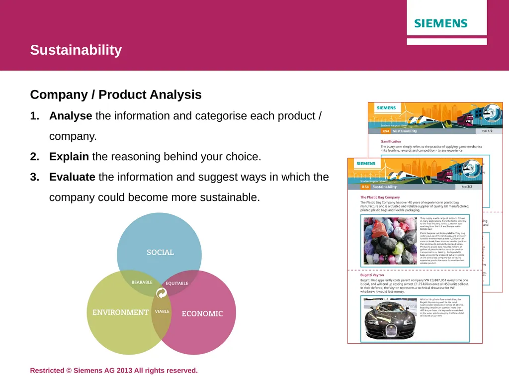 Sustainability Siemens Education Original lesson - slide 12 of 18