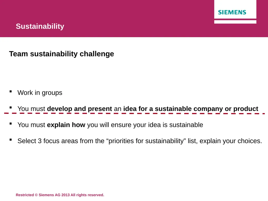 Sustainability Siemens Education Original lesson - slide 18 of 18